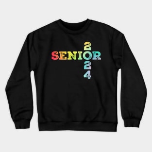 senior-2024 Vintage Gradient Crewneck Sweatshirt